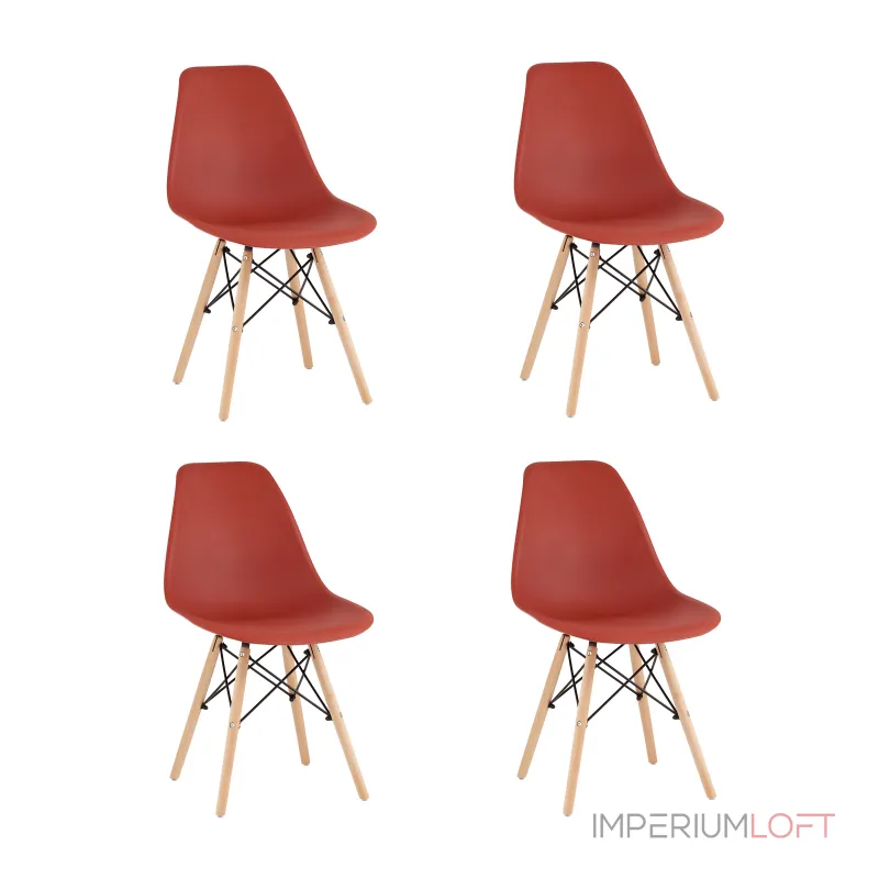 Стул Eames Style DSW терракотовый x4 (разборный каркас) Stool Group УТ000039376 от ImperiumLoft