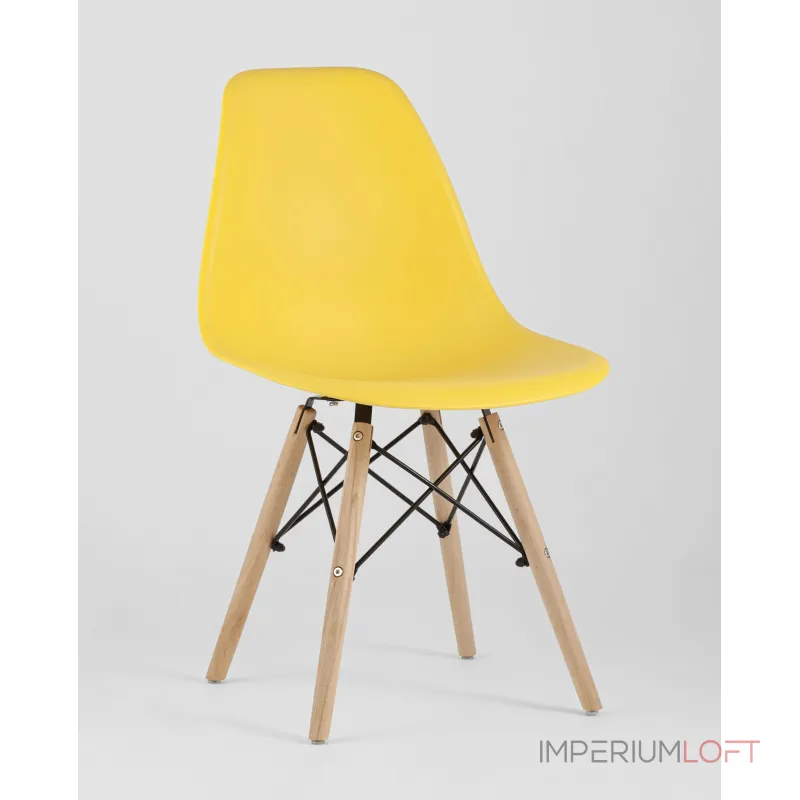 Стул Eames Style DSW желтый x4 (разборный каркас) Stool Group УТ000037604 от ImperiumLoft Стул Eames Style DSW желтый x4 (разборный каркас) Stool Group УТ000037604 от ImperiumLoft