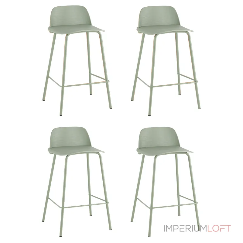 Стул полубарный Mist серо-зеленый 4 шт Stool Group УТ000038440 от ImperiumLoft Стул полубарный Mist серо-зеленый 4 шт Stool Group УТ000038440 от ImperiumLoft