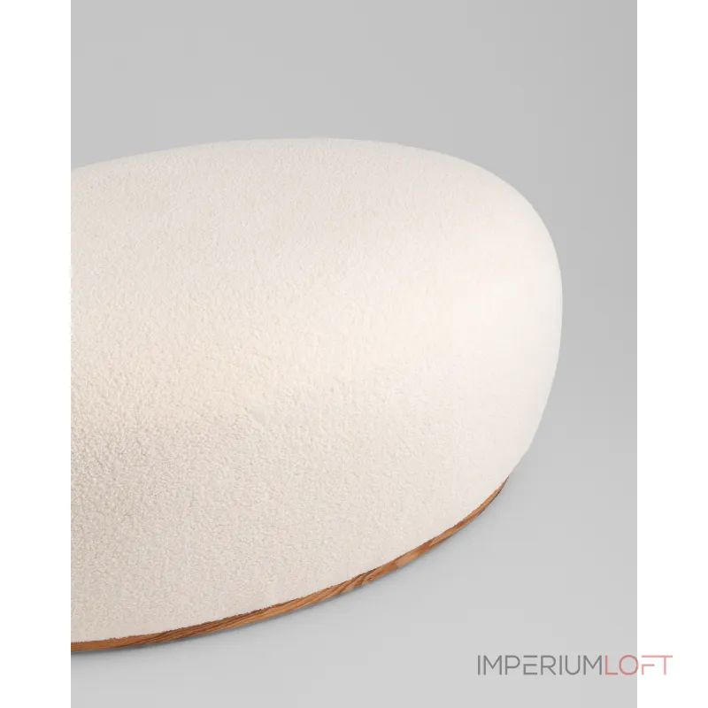 Пуф Полли XL тедди белый Stool Group УТ000039495 от ImperiumLoft