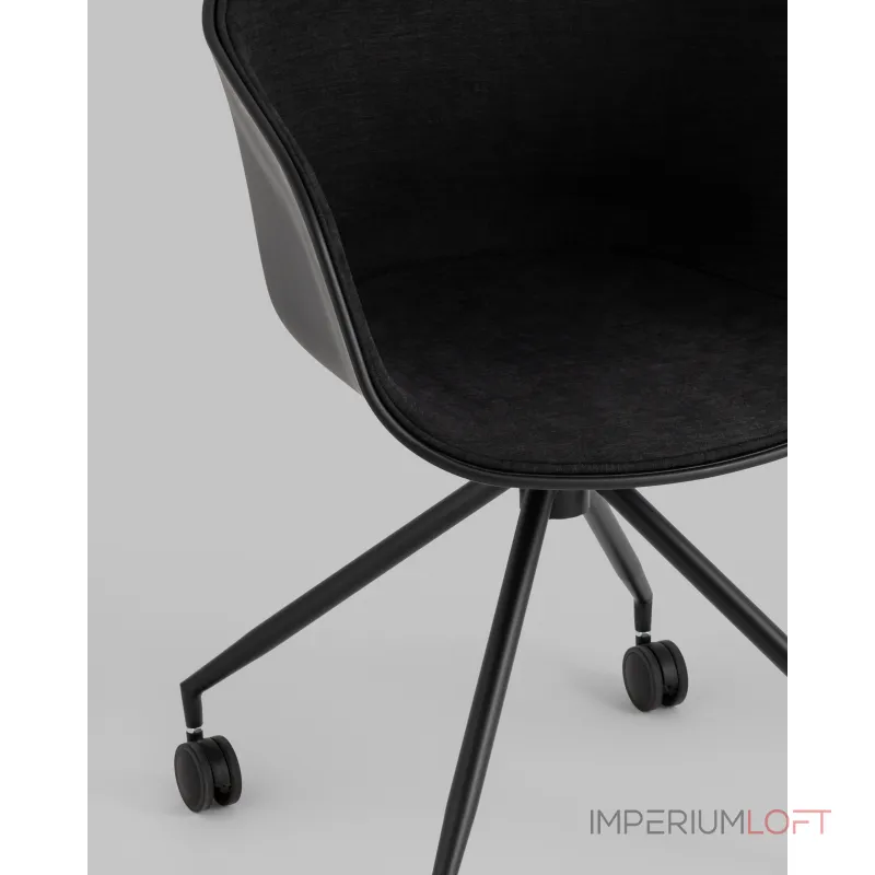 Кресло офисное LIBRA рогожка черный Stool Group УТ000038152 от ImperiumLoft