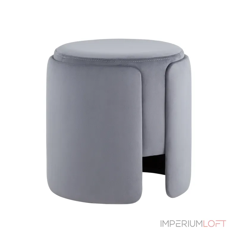 Пуф Taks велюр серый Stool Group УТ000039395 от ImperiumLoft