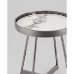 Журнальный столик Гера 50*50 см белая керамика Stool Group УТ000039406 от ImperiumLoft