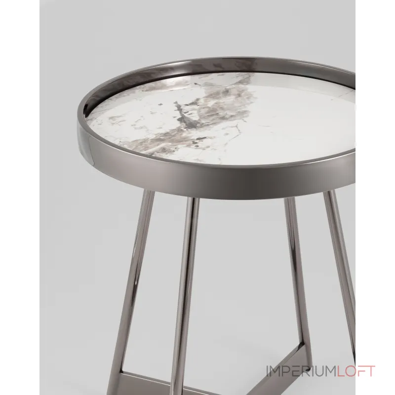 Журнальный столик Гера 50*50 см белая керамика Stool Group УТ000039406 от ImperiumLoft