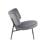 Кресло District Lounge велюр серый Stool Group УТ000039114 от ImperiumLoft