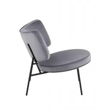 Кресло District Lounge велюр серый Stool Group УТ000039114 Кресло District Lounge велюр серый Stool Group УТ000039114