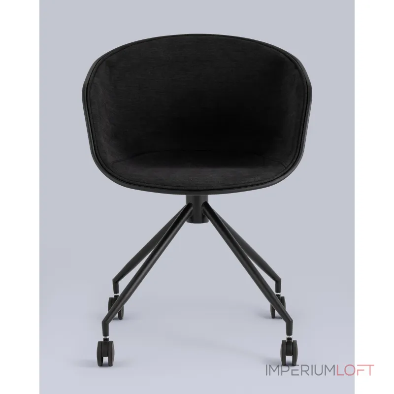 Кресло офисное LIBRA рогожка черный Stool Group УТ000038152 от ImperiumLoft