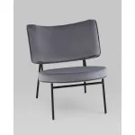 Кресло District Lounge велюр серый Stool Group УТ000039114 от ImperiumLoft