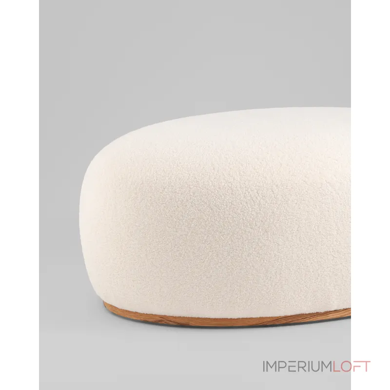 Пуф Полли XL тедди белый Stool Group УТ000039495 от ImperiumLoft