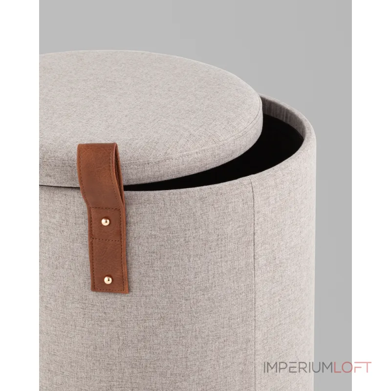 Пуф с ящиком Эркки рогожка S серый Stool Group УТ000039493 от ImperiumLoft