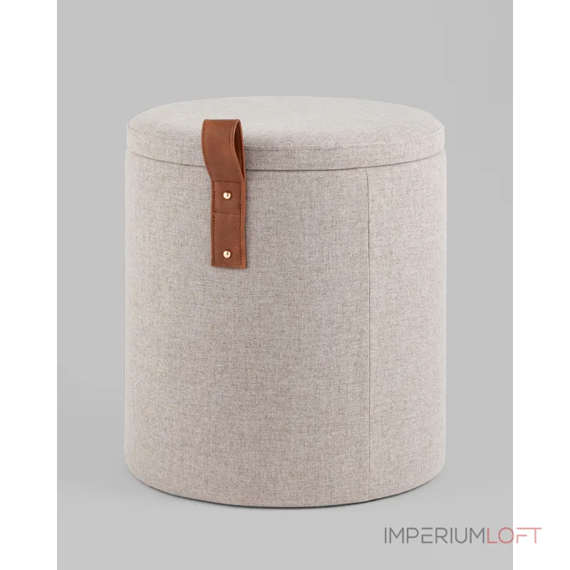 Пуф с ящиком Эркки рогожка S серый Stool Group УТ000039493 от ImperiumLoft