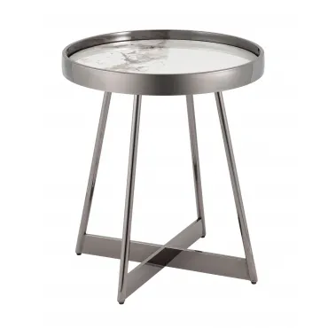 Журнальный столик Гера 50*50 см белая керамика Stool Group УТ000039406 Журнальный столик Гера 50*50 см белая керамика Stool Group УТ000039406