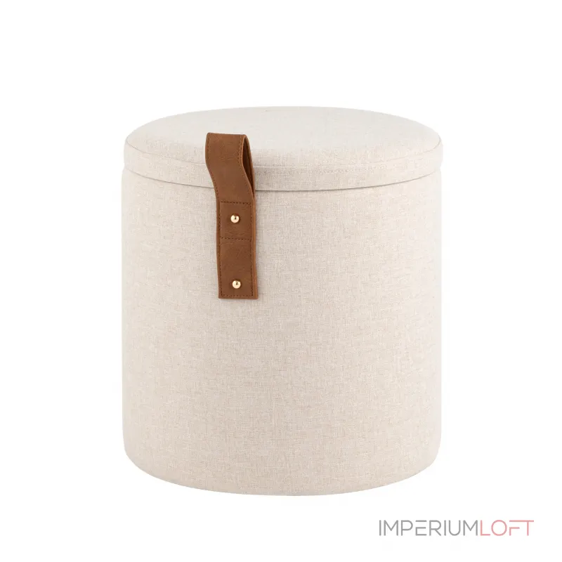 Пуф с ящиком Эркки рогожка XS белый Stool Group УТ000039492 от ImperiumLoft