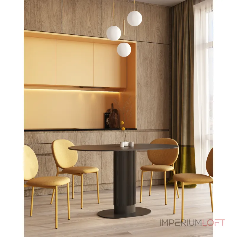 Стол обеденный Mystery 130*80 черный Stool Group УТ000039508 от ImperiumLoft