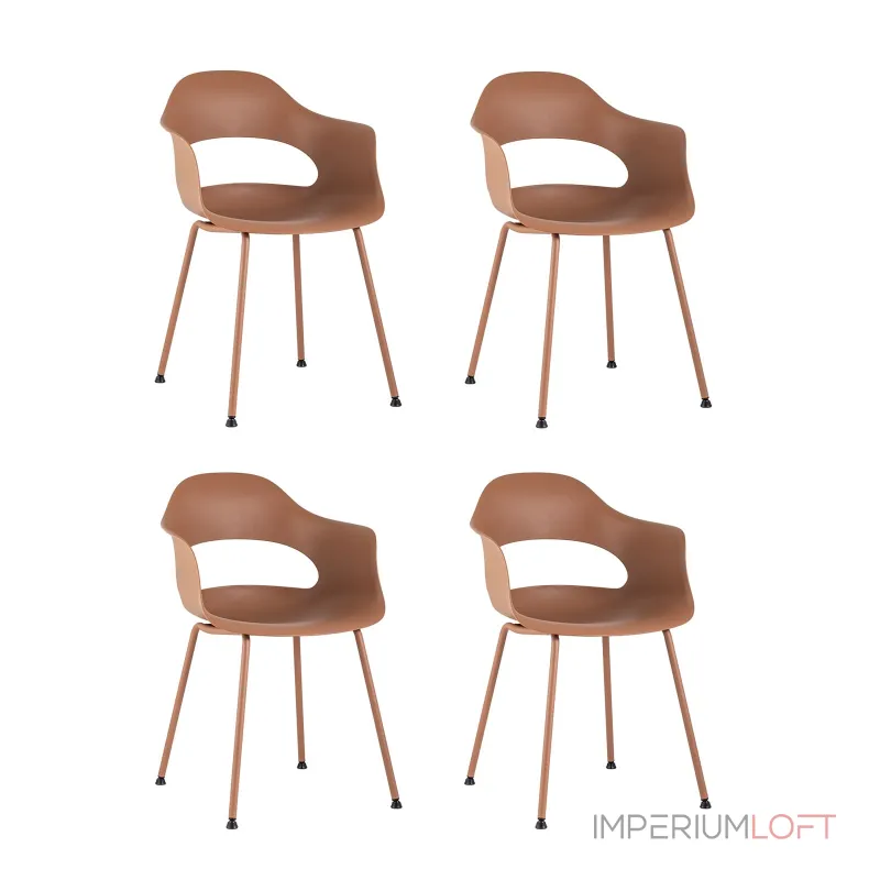 Стул Lady пластик коричневый 4 шт. Stool Group УТ000037271 от ImperiumLoft Стул Lady пластик коричневый 4 шт. Stool Group УТ000037271 от ImperiumLoft
