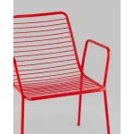 Стул с подлокотниками Дели металл красный Stool Group УТ000039268 от ImperiumLoft