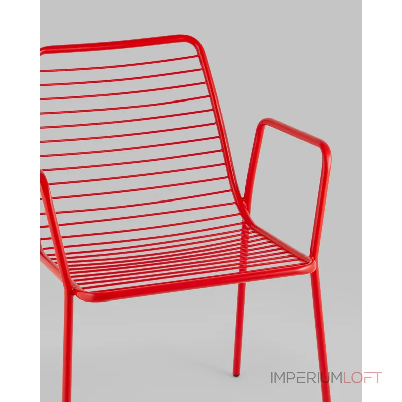 Стул с подлокотниками Дели металл красный Stool Group УТ000039268 от ImperiumLoft Стул с подлокотниками Дели металл красный Stool Group УТ000039268 от ImperiumLoft