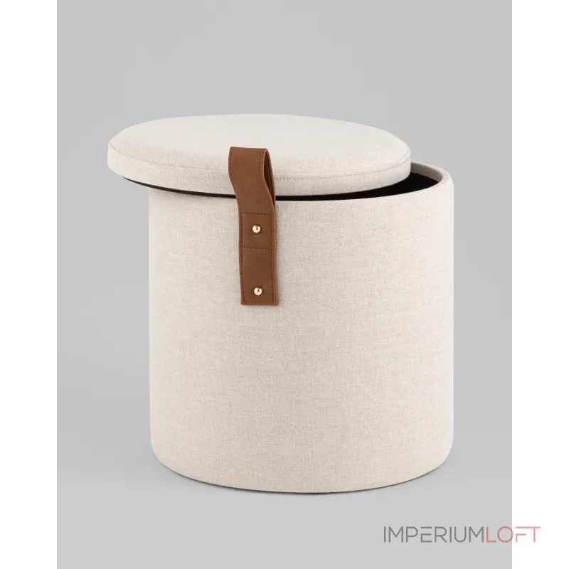 Пуф с ящиком Эркки рогожка XS белый Stool Group УТ000039492 от ImperiumLoft