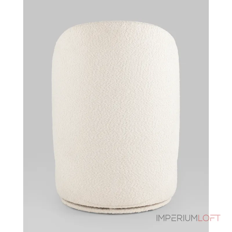 Пуф Loreen вращающийся букле белый Stool Group УТ000039104 от ImperiumLoft