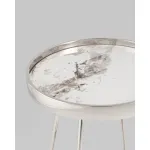 Журнальный столик Гера 50*50 см сталь серебро Stool Group УТ000039404 от ImperiumLoft