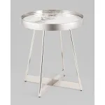 Журнальный столик Гера 50*50 см сталь серебро Stool Group УТ000039404 от ImperiumLoft