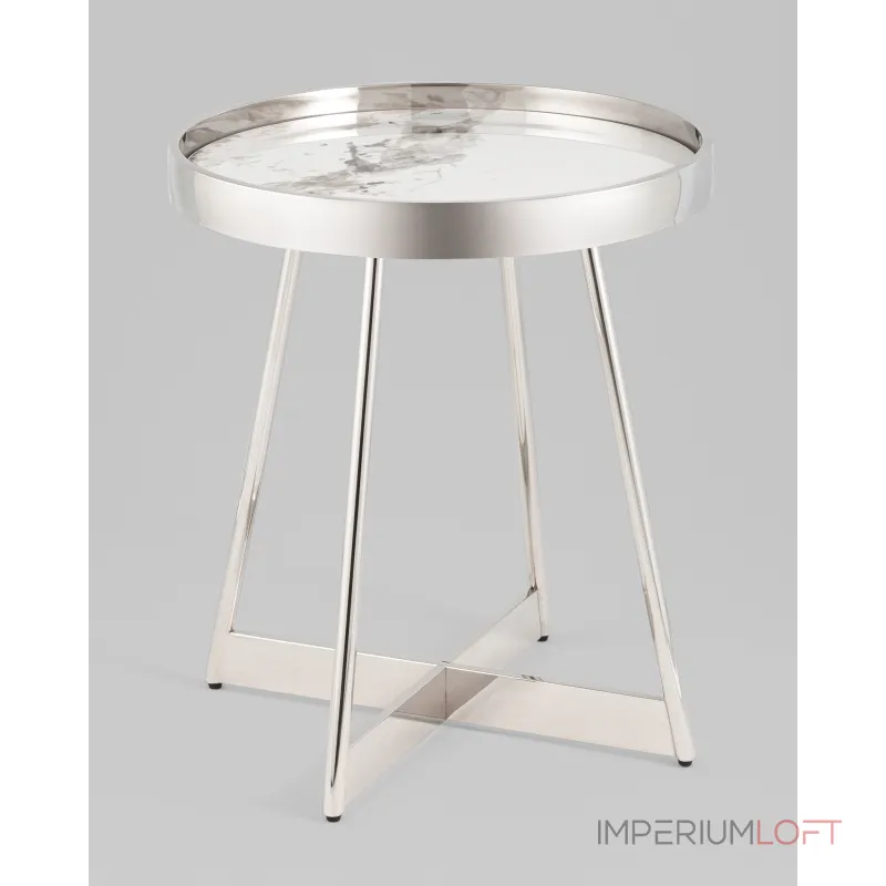 Журнальный столик Гера 50*50 см сталь серебро Stool Group УТ000039404 от ImperiumLoft Журнальный столик Гера 50*50 см сталь серебро Stool Group УТ000039404 от ImperiumLoft
