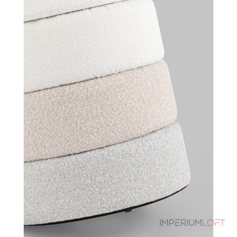 Пуф с ящиком Hive S букле бежевый Stool Group УТ000038717 от ImperiumLoft