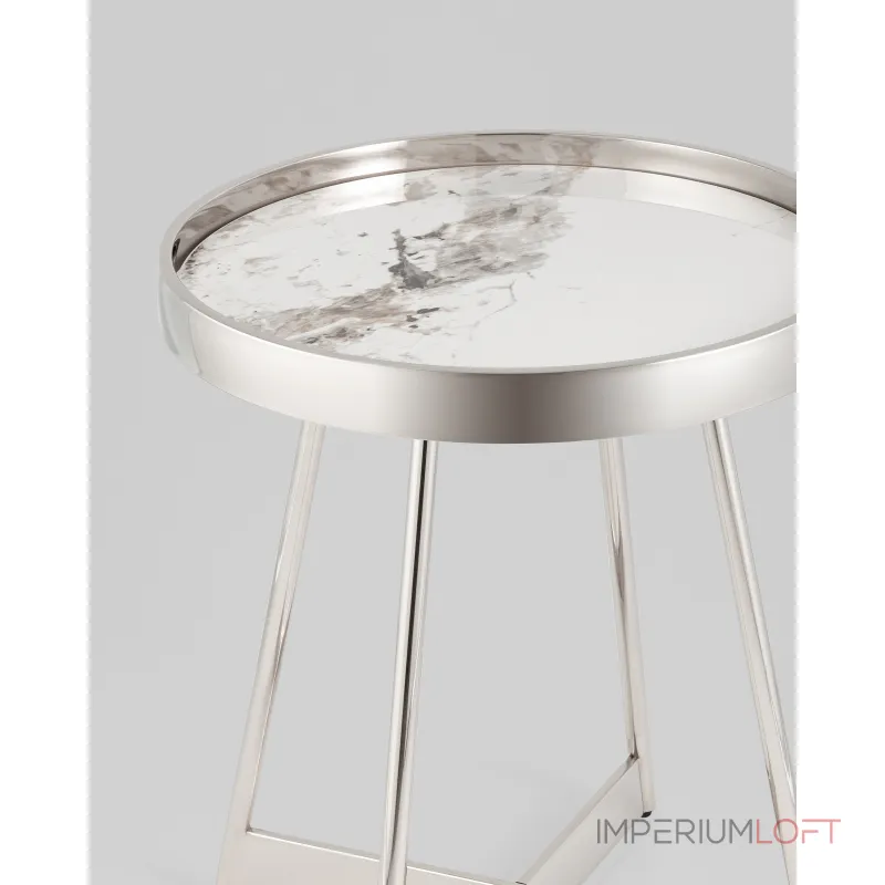 Журнальный столик Гера 50*50 см сталь серебро Stool Group УТ000039404 от ImperiumLoft Журнальный столик Гера 50*50 см сталь серебро Stool Group УТ000039404 от ImperiumLoft