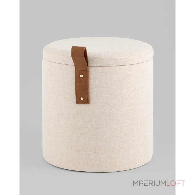 Пуф с ящиком Эркки рогожка XS белый Stool Group УТ000039492 от ImperiumLoft