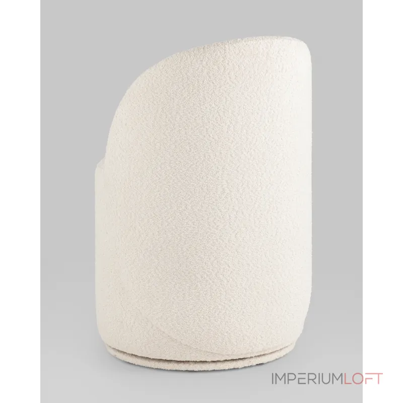 Пуф Loreen вращающийся букле белый Stool Group УТ000039104 от ImperiumLoft