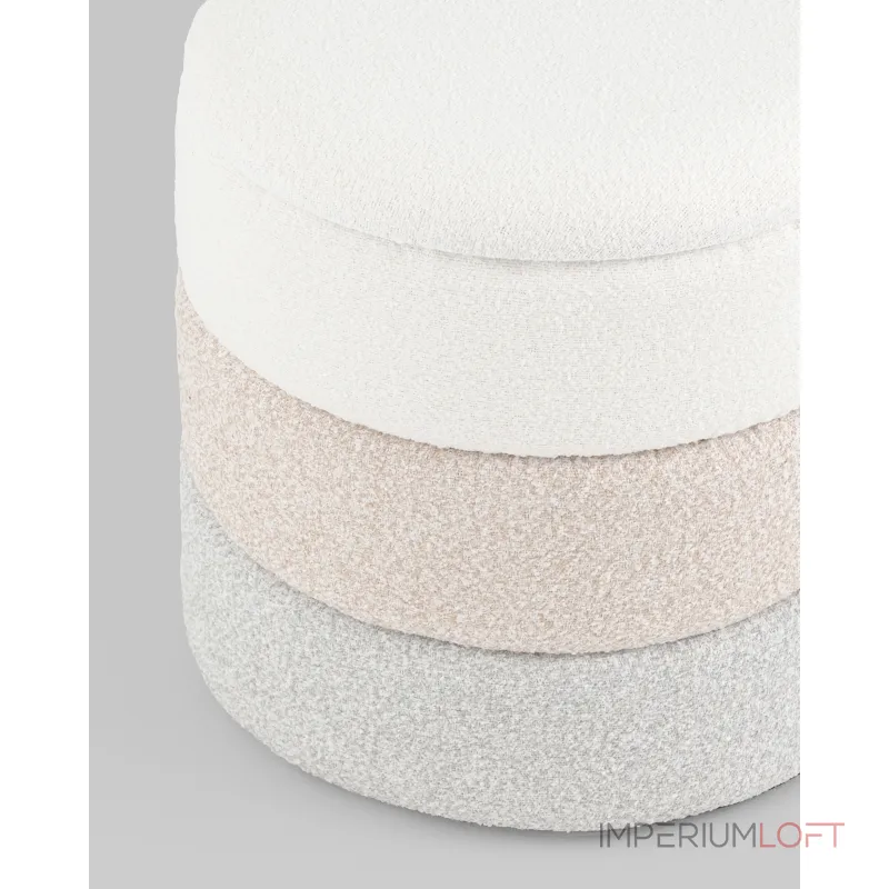 Пуф с ящиком Hive S букле бежевый Stool Group УТ000038717 от ImperiumLoft