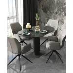 Стол обеденный Mystery 130*80 черный Stool Group УТ000039508 от ImperiumLoft