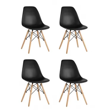 Стул Eames Style DSW черный x4 (разборный каркас) Stool Group УТ000037613 Стул Eames Style DSW черный x4 (разборный каркас) Stool Group УТ000037613