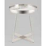 Журнальный столик Гера 50*50 см сталь серебро Stool Group УТ000039404 от ImperiumLoft
