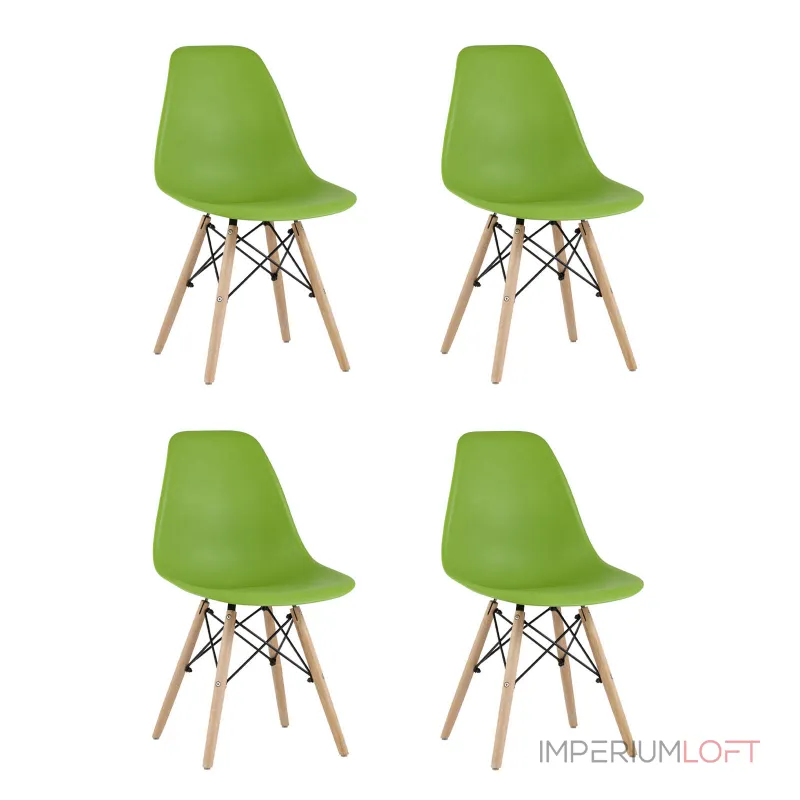Стул Eames Style DSW зеленый x4 (разборный каркас) Stool Group УТ000037605 от ImperiumLoft
