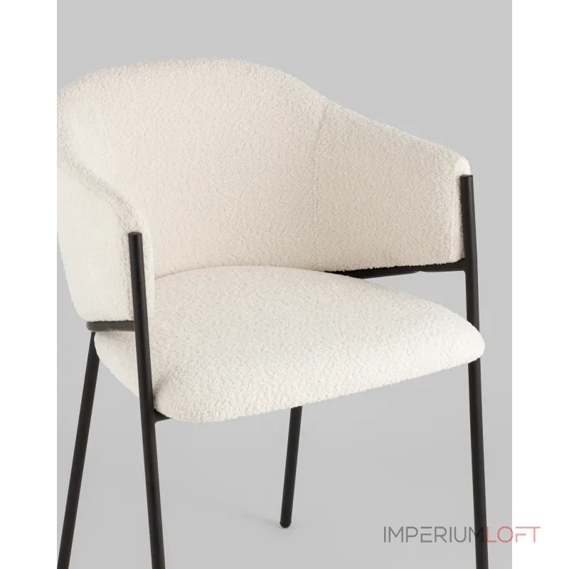 Стул Brace букле белый Stool Group УТ000039131 от ImperiumLoft