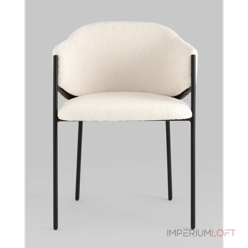 Стул Brace букле белый Stool Group УТ000039131 от ImperiumLoft