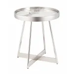 Журнальный столик Гера 50*50 см сталь серебро Stool Group УТ000039404 от ImperiumLoft