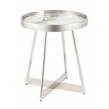 Журнальный столик Гера 50*50 см сталь серебро Stool Group УТ000039404 Журнальный столик Гера 50*50 см сталь серебро Stool Group УТ000039404