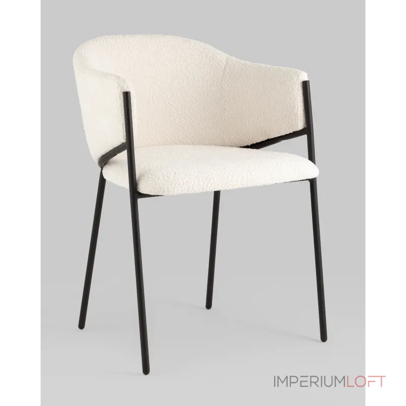 Стул Brace букле белый Stool Group УТ000039131 от ImperiumLoft