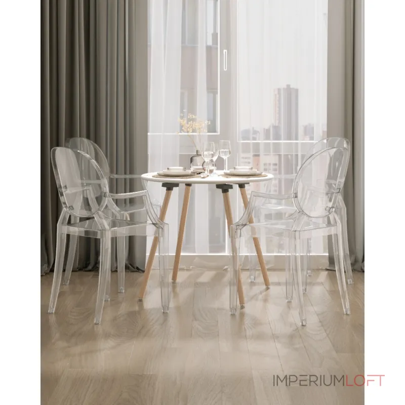 Стол Oslo Round WT New белый Stool Group УТ000038928 от ImperiumLoft