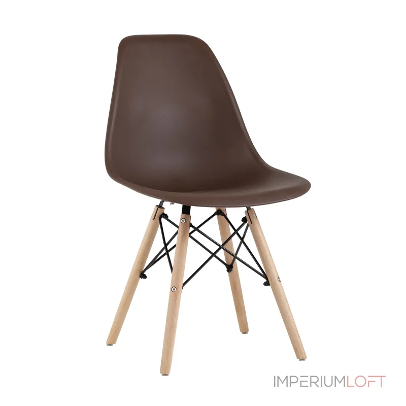 Стул Eames Style DSW коричневый (разборный каркас) Stool Group УТ000037592 от ImperiumLoft