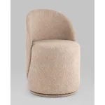 Пуф Loreen вращающийся букле капучино Stool Group УТ000039105 от ImperiumLoft