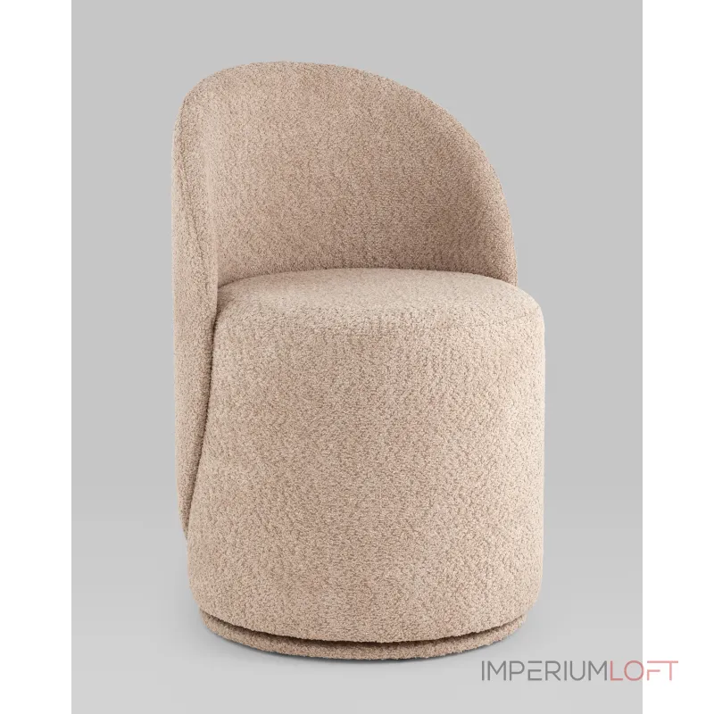 Пуф Loreen вращающийся букле капучино Stool Group УТ000039105 от ImperiumLoft