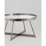 Журнальный столик Гера 80*80 см сталь тёмный хром Stool Group УТ000039405 от ImperiumLoft