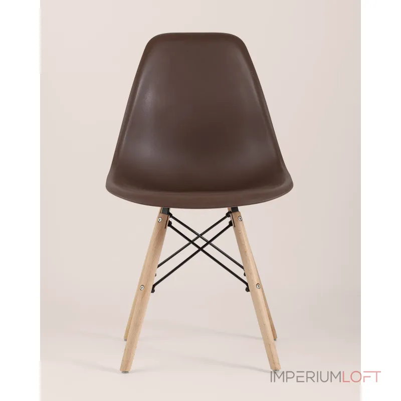 Стул Eames Style DSW коричневый (разборный каркас) Stool Group УТ000037592 от ImperiumLoft