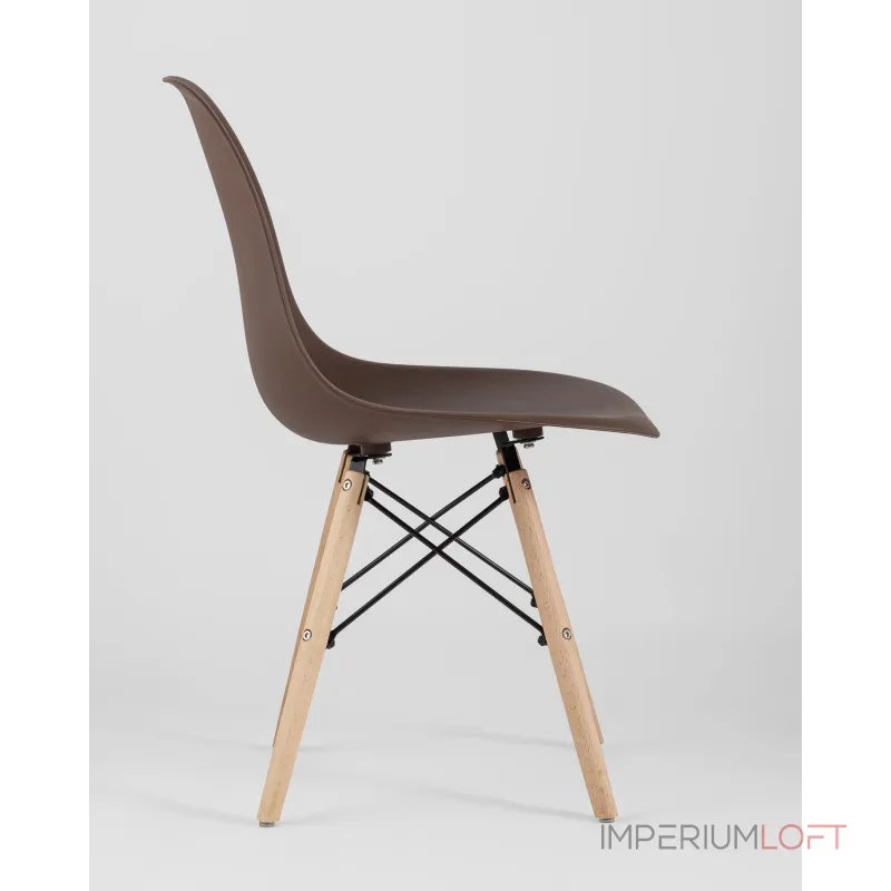 Стул Eames Style DSW коричневый (разборный каркас) Stool Group УТ000037592 от ImperiumLoft