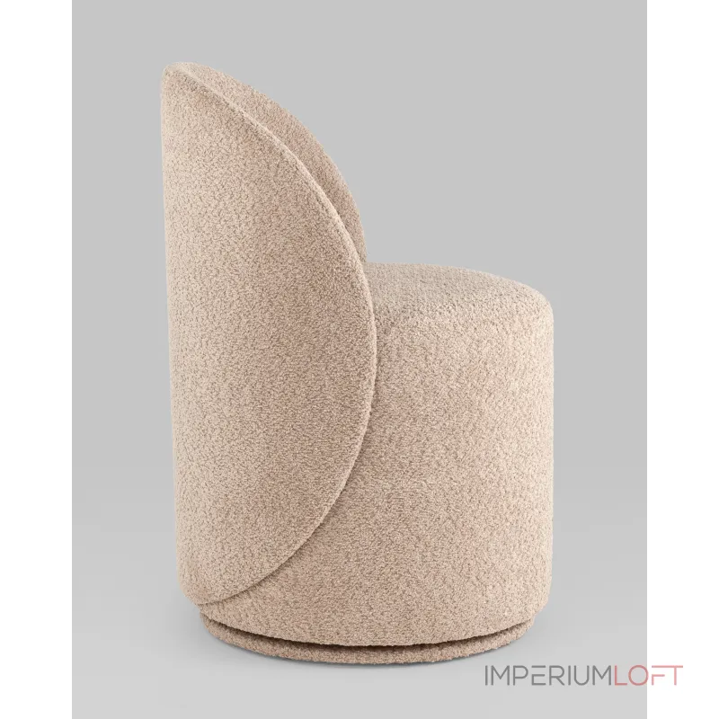 Пуф Loreen вращающийся букле капучино Stool Group УТ000039105 от ImperiumLoft