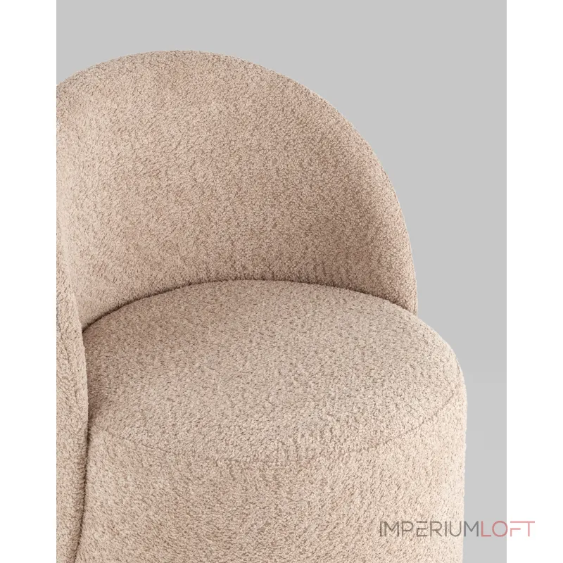 Пуф Loreen вращающийся букле капучино Stool Group УТ000039105 от ImperiumLoft