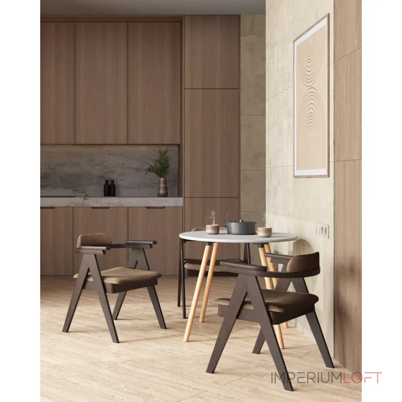 Стол Oslo Round WT New белый Stool Group УТ000038928 от ImperiumLoft